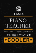 I am a Piano Teacher: Piano Teacher Appreciation Gift: Blank Lined 6x9 Black Marble Granite Cover Notebook, Journal, Perfect Graduation Year End, or a gratitude Gift for Special Teachers, Inspirational Notebooks to write in(alternative to Thank You Card)