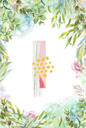 I: Letter I Initial Personalized Monogram Notebook - Pink Green Blue Watercolor Flower on White College Ruled Notebook, Writing Pad, Journal or Diary for Kids, Girls & Women - 110 Pages - Size 6x9 Paperback