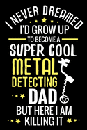 I never dreamed I'd grow up to become a Super Cool Metal Detecting Dad: Metal Detecting Log Book - Keep Track of your Metal Detecting Statistics & Improve your Skills - Gift for Metal Detectorist Fathers and Coin Whisperer