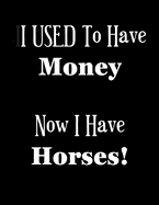 I USED to Have Money - Now I Have Horses!: 2020 Diary - Week to View with Funny Cover