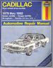 Cadillac Rear-Wheel Drive 1970-1992 Automotive Repair Manual