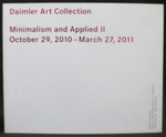 Minimalism and Applied II: Daimler Art Collection