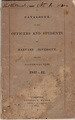 Catalogue of the Officers & Students of Harvard University for the Academical Year 1841-1842