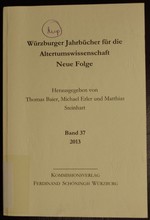 Wurzburger Jahrbucher Fur Die Altertumswissenschaft Neue Folge