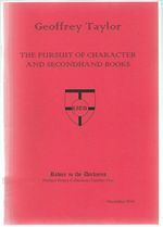 The Pursuit of Character and Secondhand Books