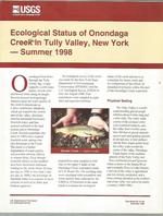 Ecological Status of Onondaga Creek in Tully Valley, New York--Summer 1998 (Usgs Fact Sheet Fs 141-99)