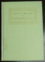 Annual Review of Psychology: Volume 3