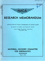 Application of Pulse Techniques to Strain Gages Research Memorandum Rm No. E54b08