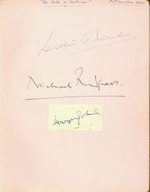 Original Autographs By Michael Redgrave, Leslie Banks, Merwyn Johns From a Production of "the Duke in Darkness, " December 7-11 1942