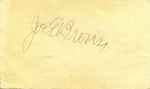Signature of Joe Evans Brown (1892-1973).