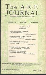 The a.R.E. Journal; Volume XVI, No.3: May, 1981