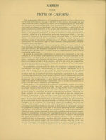 Address to the People of California