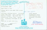 Post Card Tls Charles Watts to Peter Howard & Tom Goldwasser, November 28, 1986