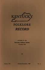 Kentucky Folklore Record, Volume 14, No. 4