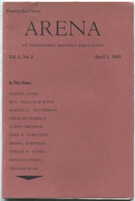 Arena: an Independent Monthly Publication: April 1, 1965, Vol. I, No. 2