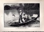 Engraving: "Fast to a Big One". Text & Photoengraving From Harper's Weekly, September 27, 1902