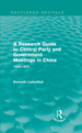 A Research Guide to Central Party and Government Meetings in China