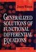 Generalized Solutions of Functional Differential Equations