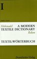 Textil-Wrterbuch a Modern Textile Dictionary: Textil-Wrterbuch Band 1 Englisch-Deutsch (Englisch) [Gebundene Ausgabe] Von Paul Hohenadel (Autor), Jonathan Relton (Autor)