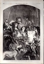 Engraving: "Charles the Second Knighting the Loin of Beef"...Engraving From the Illustrated London News, December 23, 1854