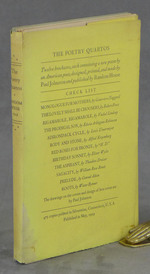The Poetry Quartos, 12 Brochures in Folder: Monologue for Mothers, Taggard-the Lovely Shall Be Choosers, Frost-Rigamarole, Rigamarole, Lindsay-the Prodigal Son, Robinson-Adirondack Cycle, Untermeyer-Body and Stone, Kreymborg-Red Roses for Bronze, Hd...