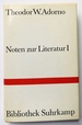Noten Zur Literatur I.