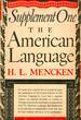The American Language, Supplement One