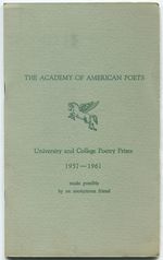 The Academy of American Poets: University and College Poetry Prizes 1957-1961