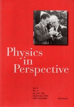 Physics in Perspective Vol 5 No. 3 September 2003