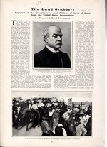 Print: "the Land-Grabbers: Exposure of the Conspiracy to Steal Millions of Acres of Land From the Us Government"...Story & Photos From Harper's Weekly, June 17, 1905
