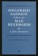 Siegfried Sassoon Letters to Max Beerbohm With a Few Answers