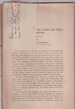 Two Offprints By Albert Fleischmann, 1906-1907 By Fleischmann, Albert