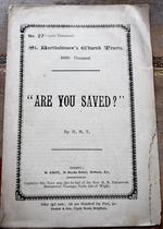 St. Bartholomew's Church Tracts-Are You Saved?