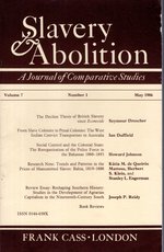 Slavery & Abolition: a Journal of Comparative Studies: Volume 7, Number 1, May, 1986