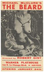[Poster]: Michael McClure's the Beard. Directed By Robert Gist. Warner Playhouse