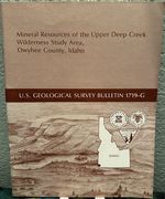 Mineral Resources of the Upper Deep Creek Wilderness Study Area, Owyhee County, Idaho