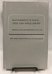 Management Science: Text and Applications