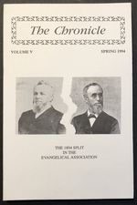 The Chronicle, Vol. V, Spring 1994, Journal of the Historical Society of the Central Pennsylvania Conference of the United Methodist Church