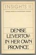 Denise Levertov: in Her Own Province