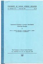 Anatomical Findings at Autopsy Immediately Following Hanging (University of Kansas Science Bulletin. Vol. XXXVIII, Pt. II. March 20, 1958. No. 21)