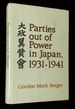 Parties Out of Power in Japan 1931-1941