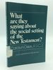 What Are They Saying About the Social Setting of the New Testament