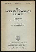 The Modern Language Review: Volume Lvi, Number 1, January 1961