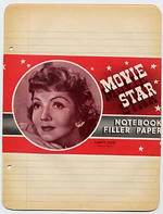 Movie Star Notebook Filler Paper-Claudette Colbert