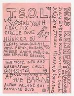 [Punk Flyer]: T.S.O.L. and Dead Kennedys at the Barn