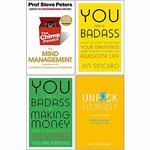 Chimp Paradox, You Are a Badass, Badass at Making Money, Unfck Yourself 4 Books Collection Set