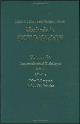 Immunochemical Techniques, Part C: Volume 74: Immunochemical Techniques Part C - Colowick, Nathan P, and Langone, John J (Editor), and Van Vunakis, Helen (Editor)