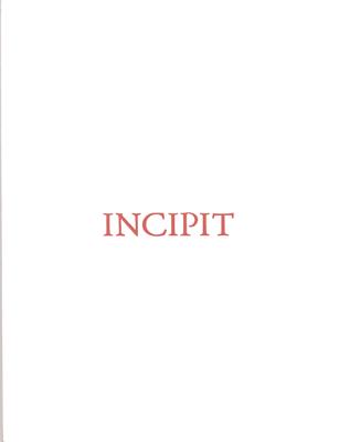 Incipit - Parmiggiani, Claudio