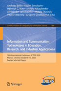 Information and Communication Technologies in Education, Research, and Industrial Applications: 16th International Conference, Icteri 2020, Kharkiv, Ukraine, October 6-10, 2020, Revised Selected Papers