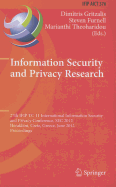 Information Security and Privacy Research: 27th IFIP TC 11 Information Security and Privacy Conference, SEC 2012, Heraklion, Crete, Greece, June 4-6, 2012, Proceedings